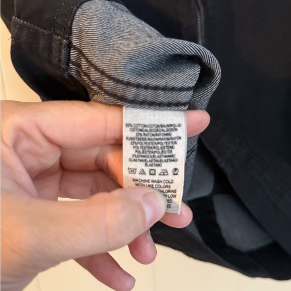 Free People Modern Femme black denim mini skirt size 4 - Picture 6 of 8